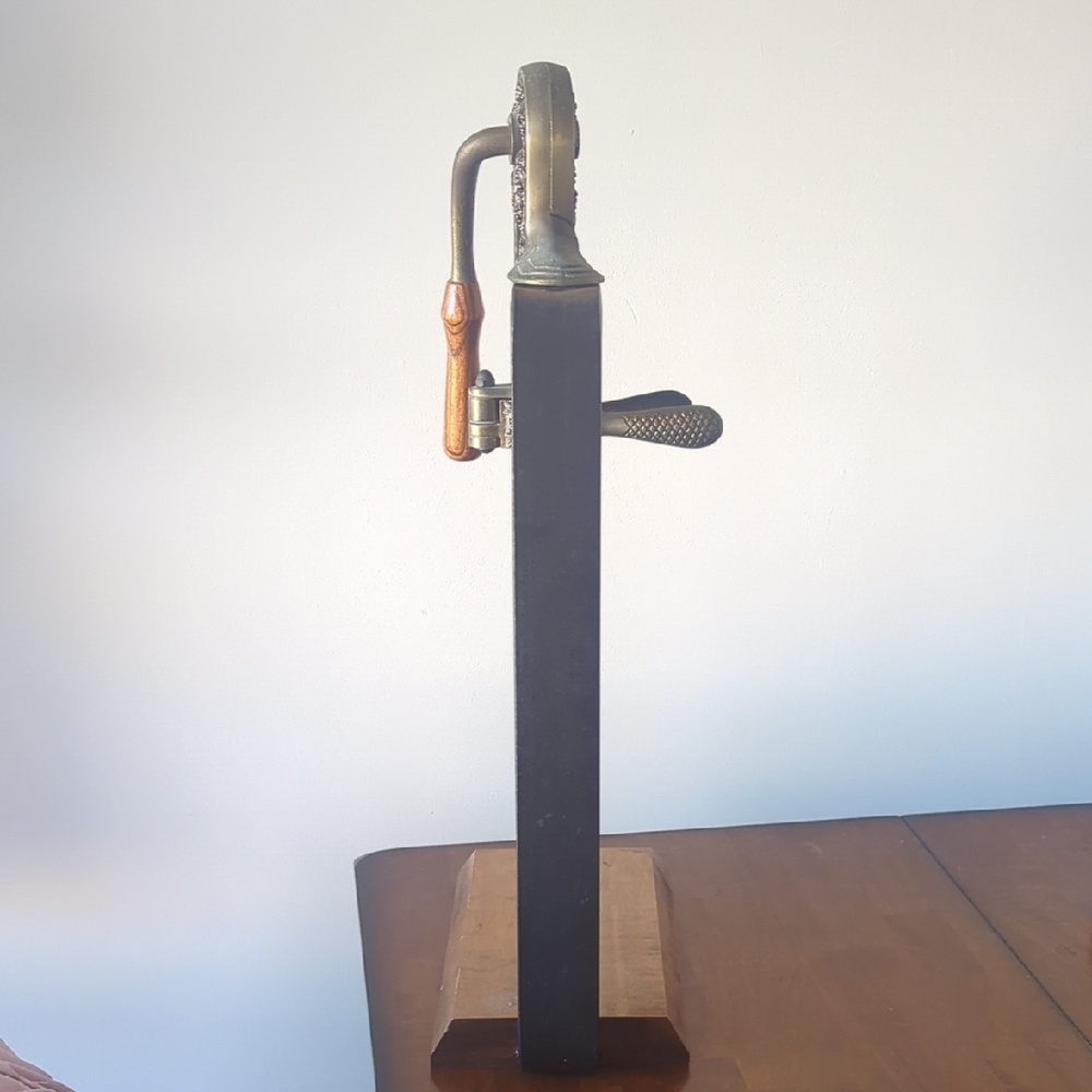 Vintage Metal and Wood Art Piece - Picture 6 of 6